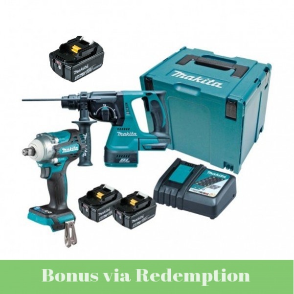 Makita DLX2372TJ - 18V 5.0Ah Li-ion Cordless Brushless 2pc Combo Kit